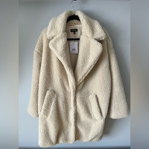 Topshop Faux Shearling Coat
